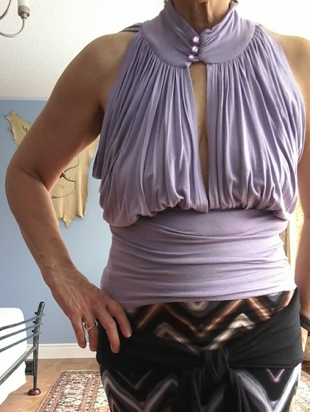Halter tank with mock turtle neck - Picture 2 of 4
